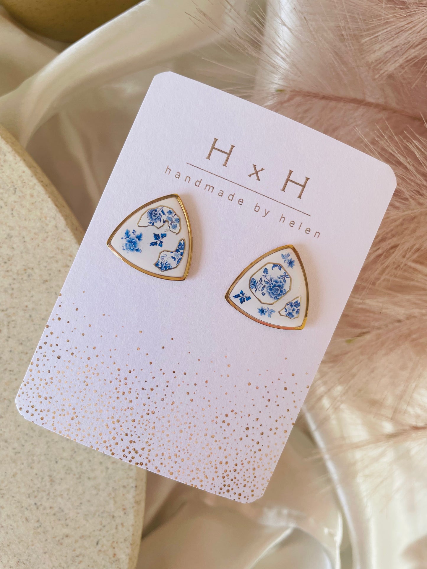 rounded triangle studs