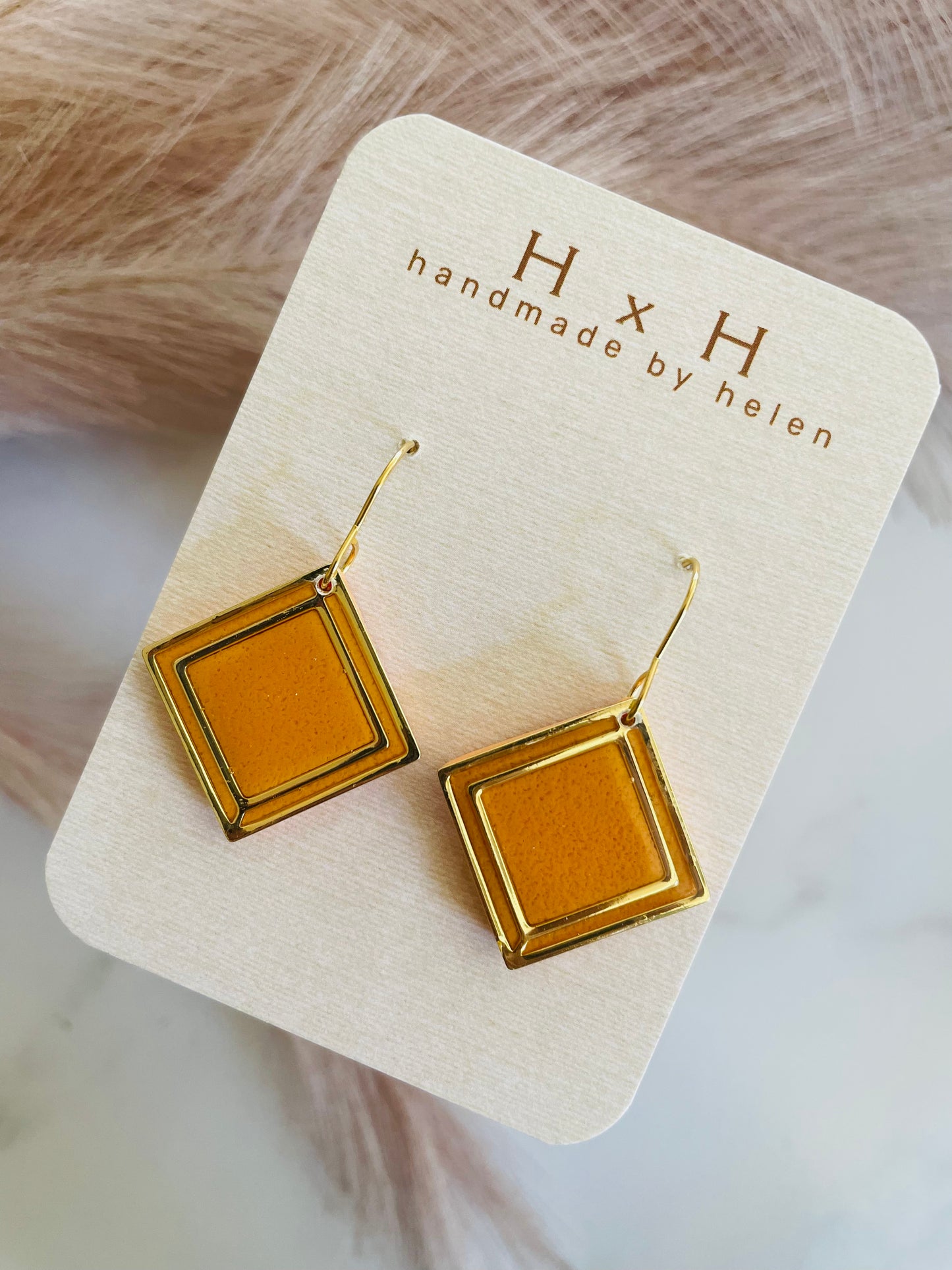 double square framed dangles