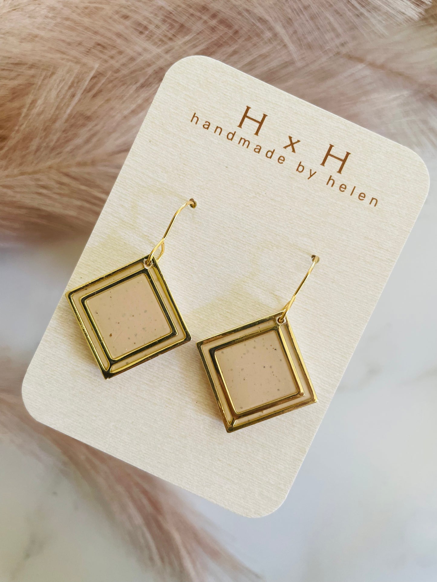 double square framed dangles