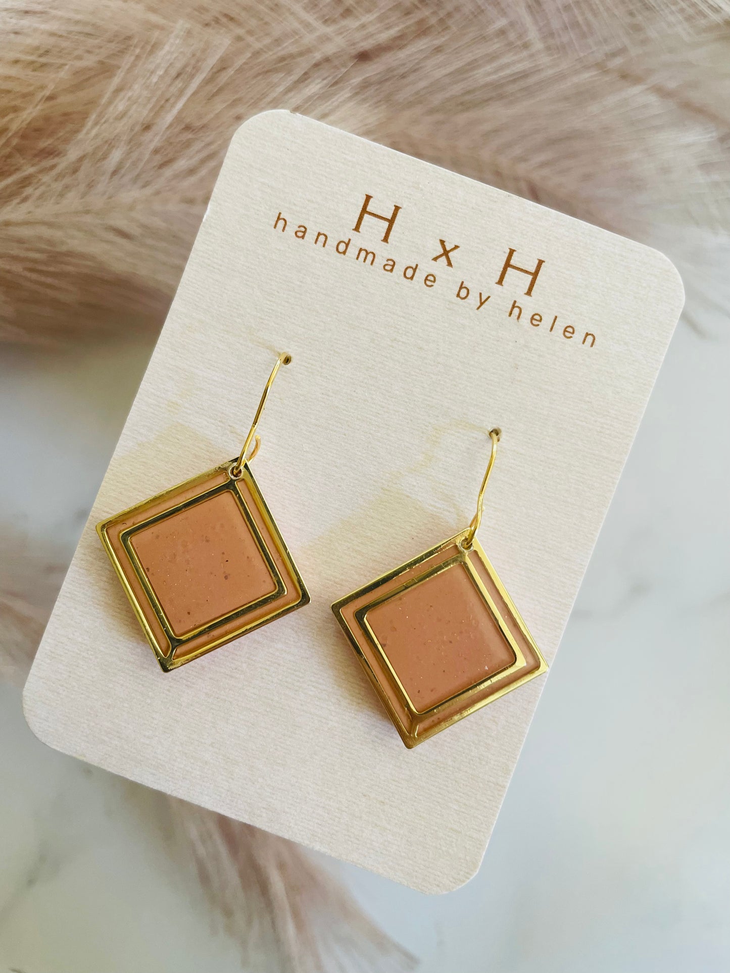 double square framed dangles